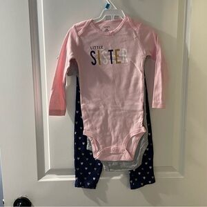 Carter's Pink 'Little Sister' 3 piece set